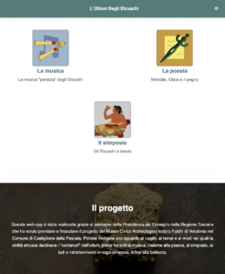 Screenshot della web app L'Otium degli Etruschi.