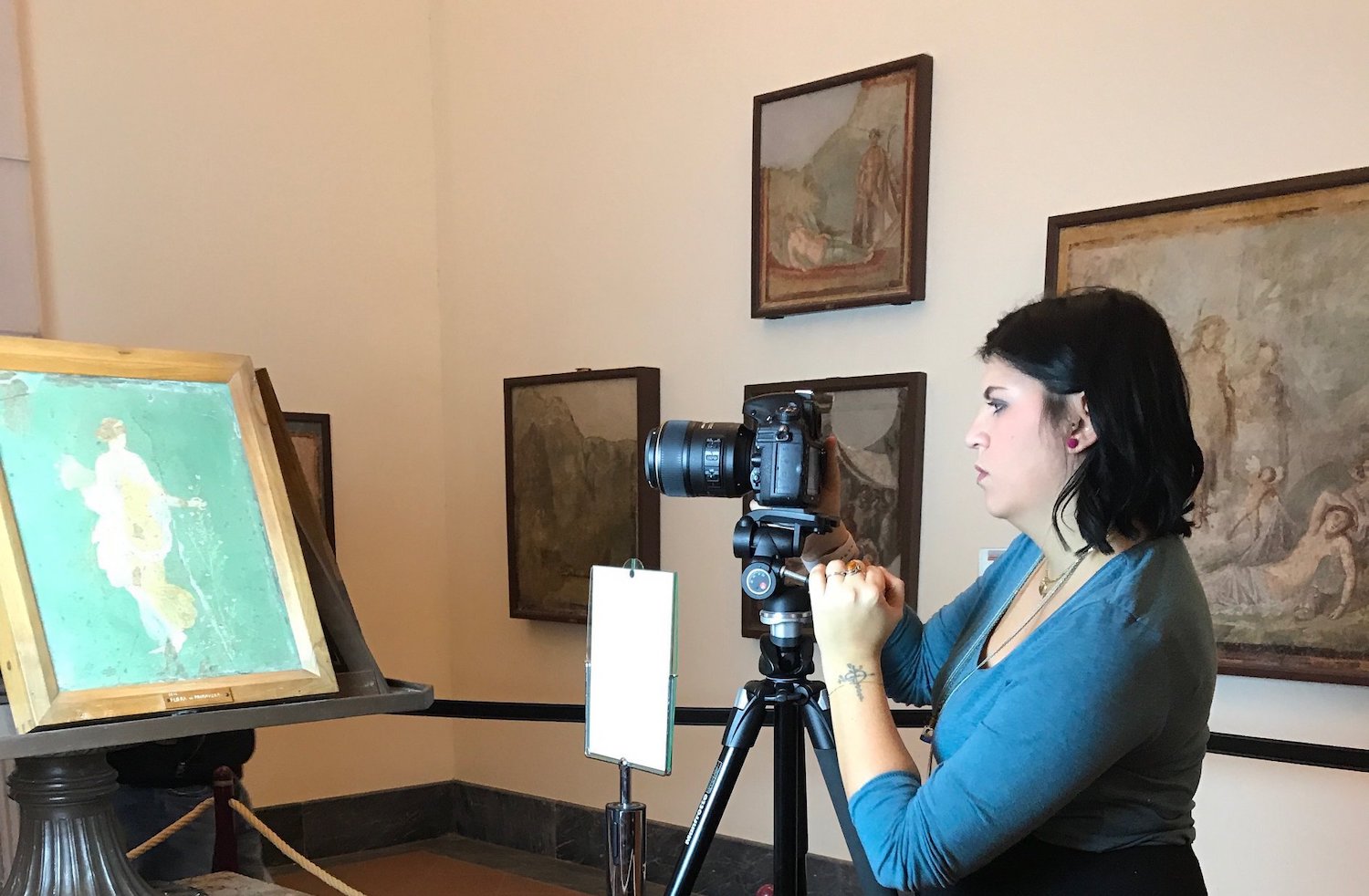 Museo Archeologico Nazionale di Napoli, riprese per video Passaporto Virtuale di Flora